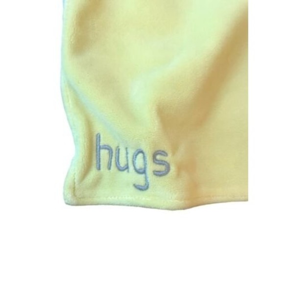 Okie Dokie Elephant Lovey Blankie Baby Blanket Plush 15” X 15” Yellow Gray - Picture 3 of 6